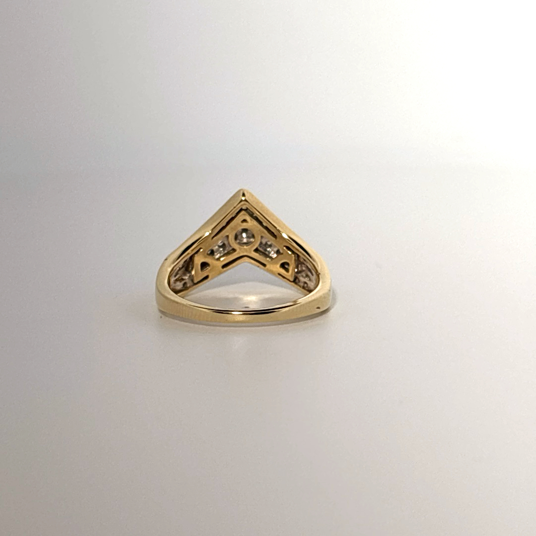 Natural Diamonds (0.50 CTW) Designer Band, Size 7, 14K Yellow Gold