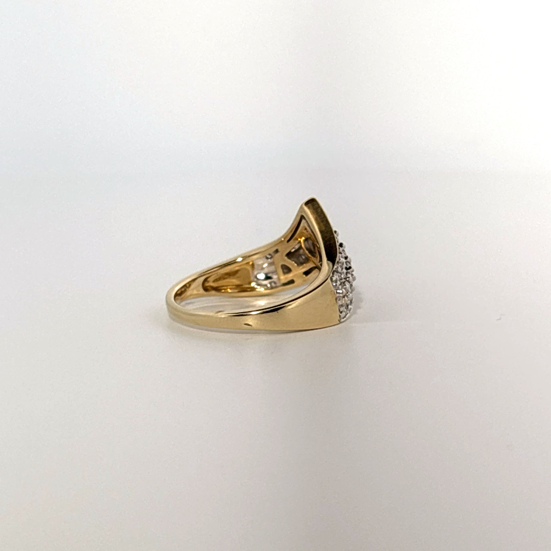 Natural Diamonds (0.50 CTW) Designer Band, Size 7, 14K Yellow Gold