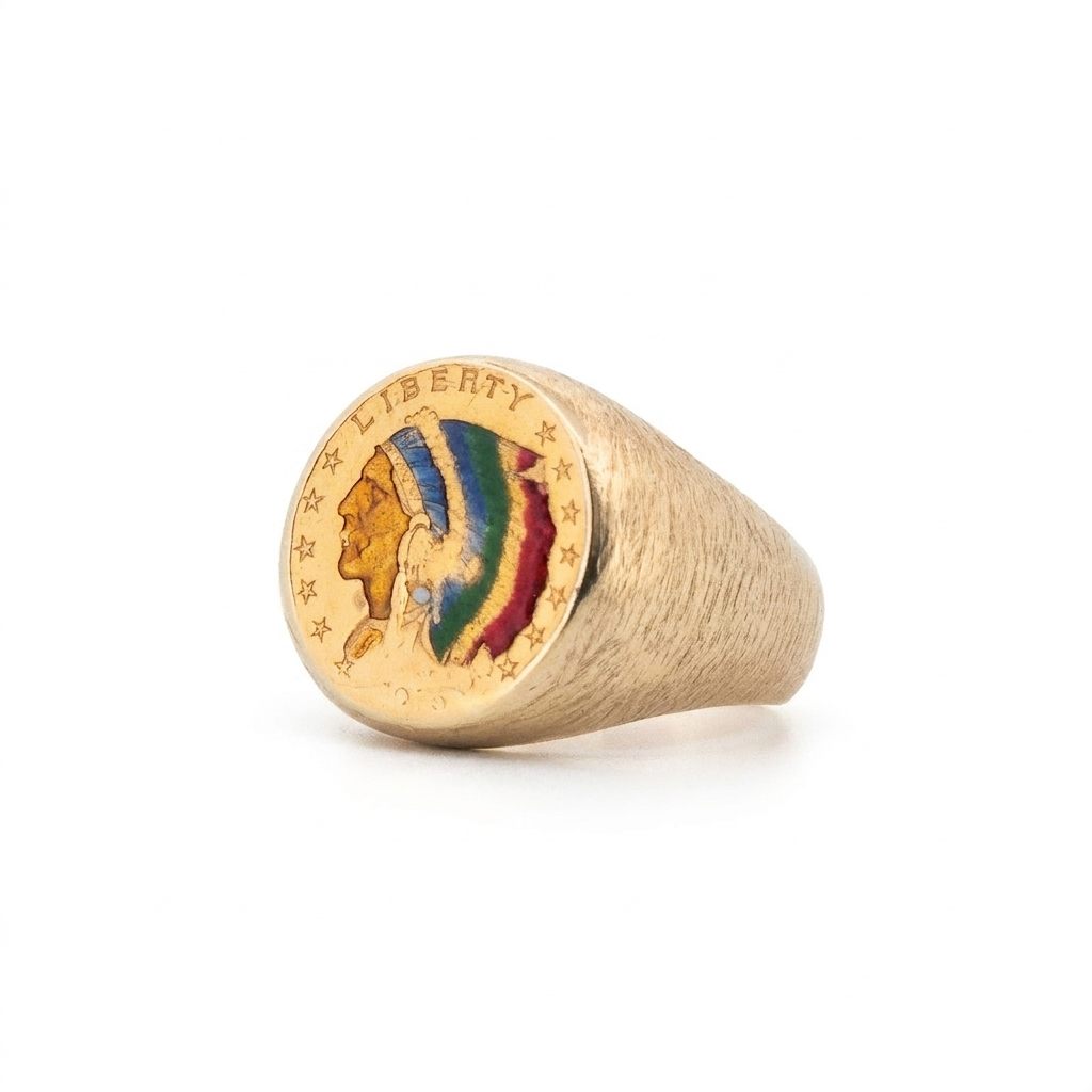 1915 $2.50 Liberty Coin Ring 17 Grams