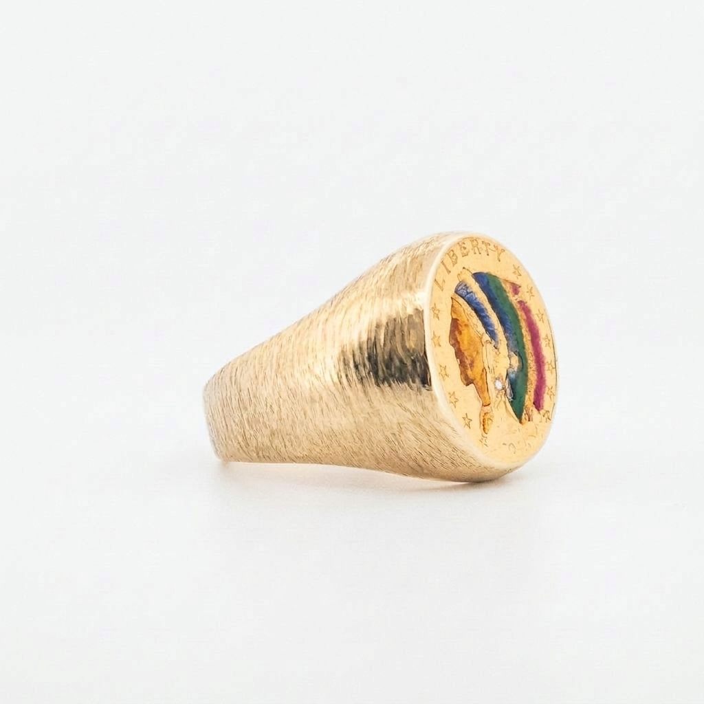 1915 $2.50 Liberty Coin Ring 17 Grams