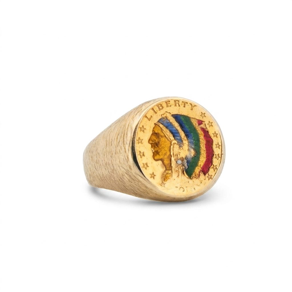 1915 $2.50 Liberty Coin Ring 17 Grams