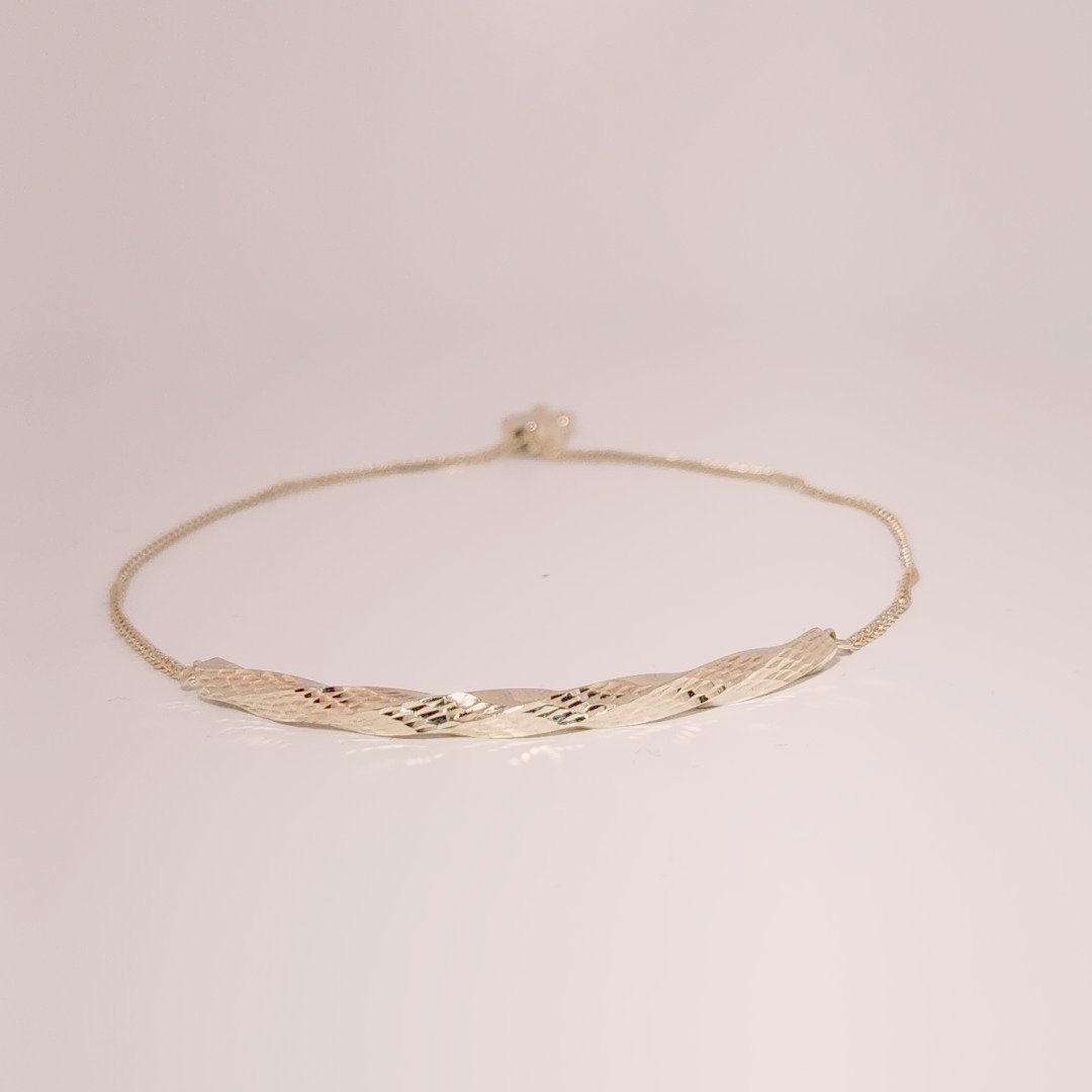 Unisex Fancy Italian Solid Bracelet, 14K Yellow Gold