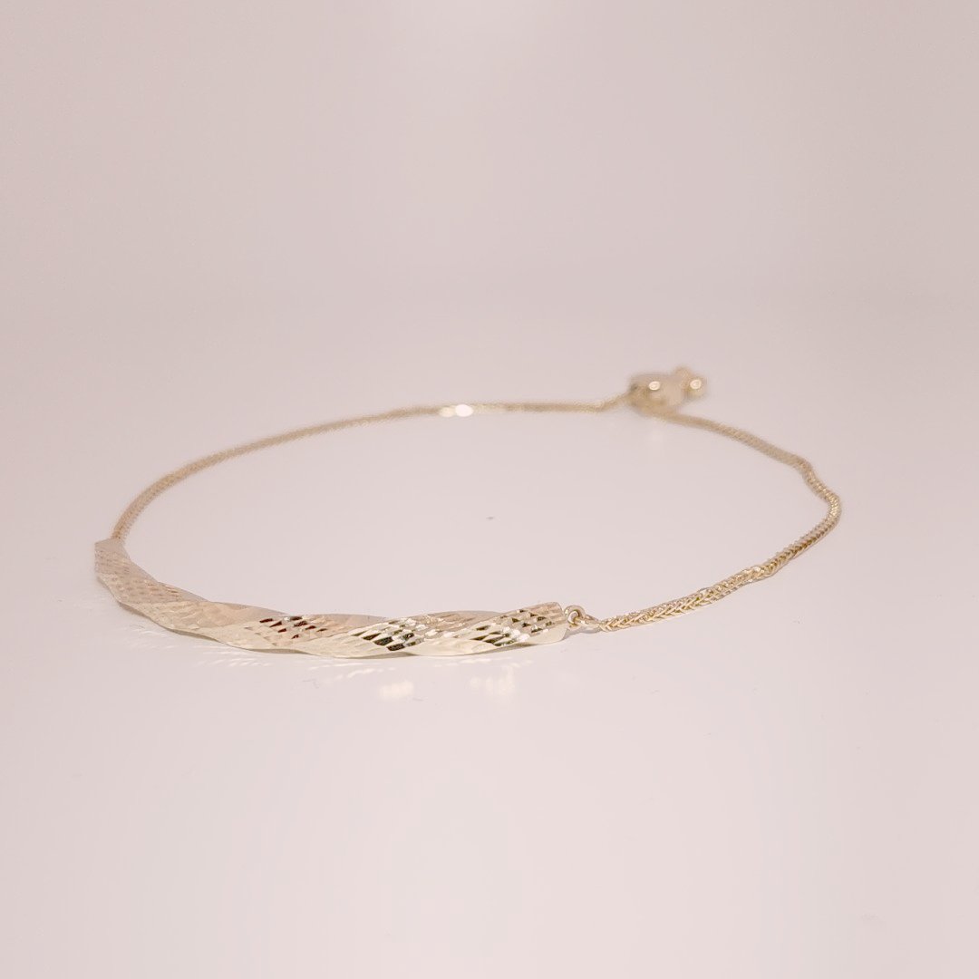 Unisex Fancy Italian Solid Bracelet, 14K Yellow Gold
