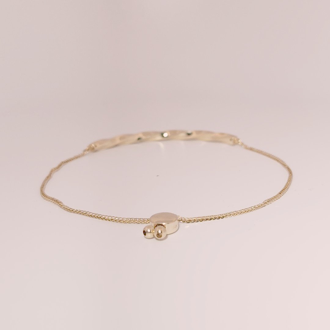 Unisex Fancy Italian Solid Bracelet, 14K Yellow Gold