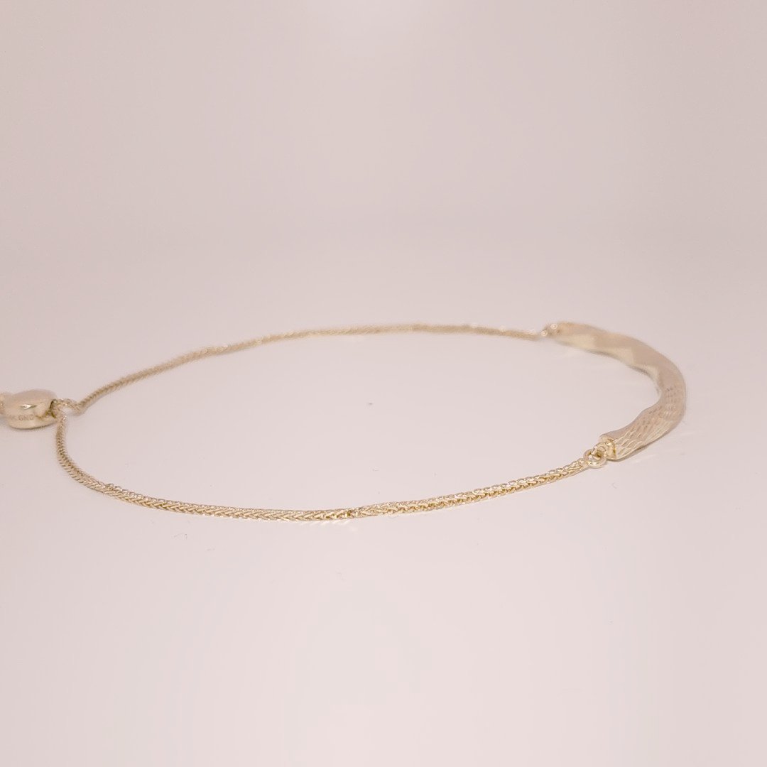 Unisex Fancy Italian Solid Bracelet, 14K Yellow Gold