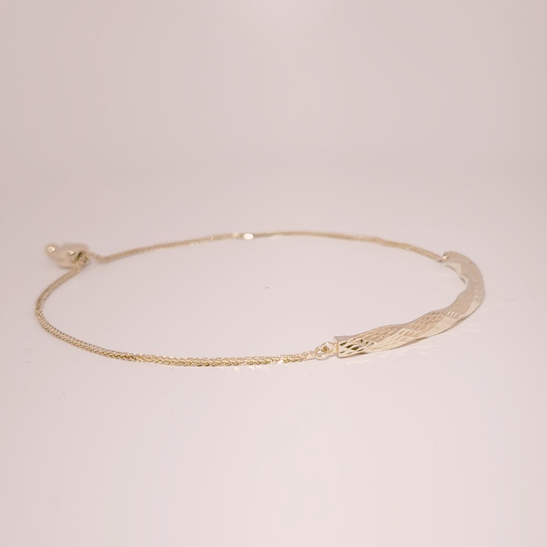 Unisex Fancy Italian Solid Bracelet, 14K Yellow Gold