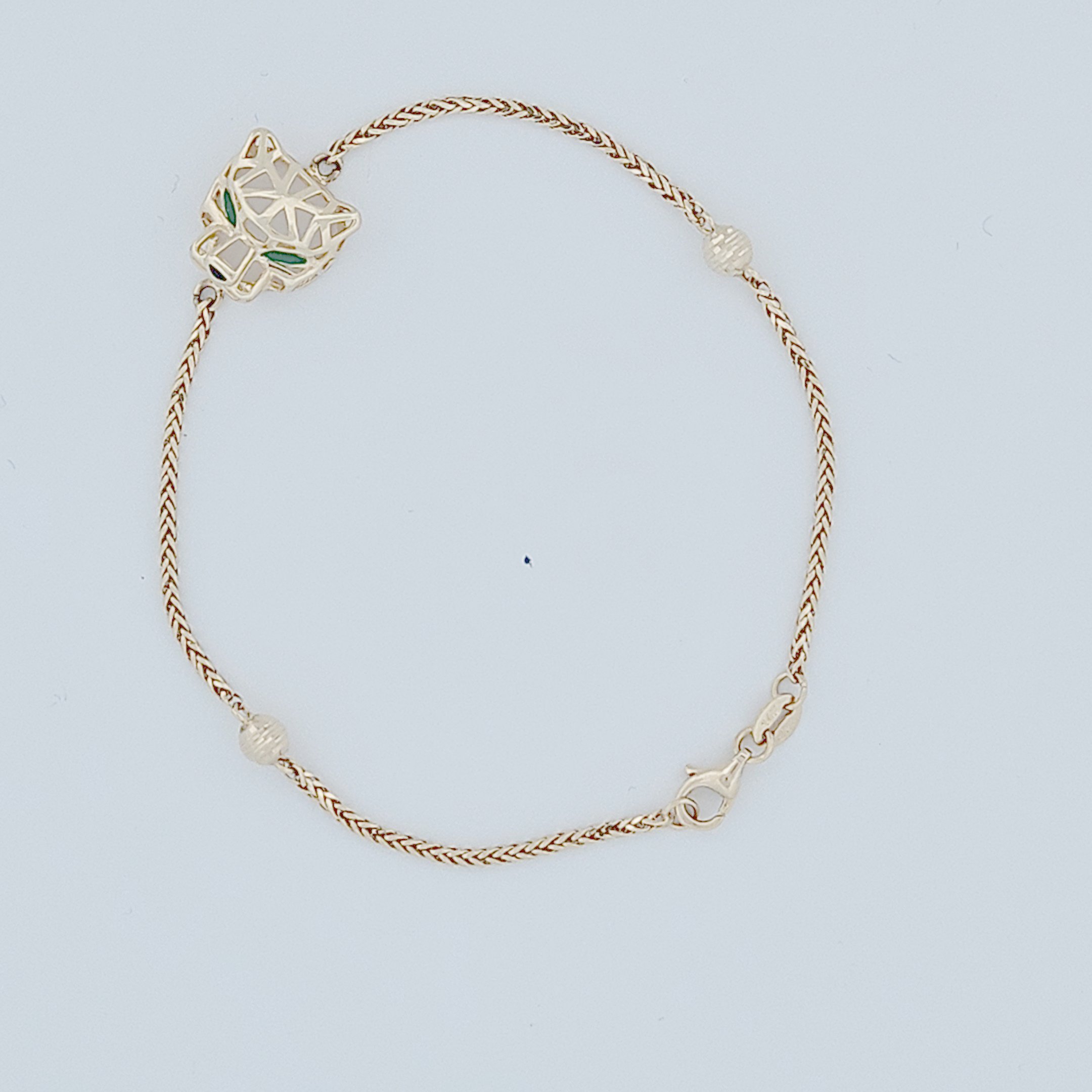 Unisex Fancy Italian Solid Bracelet, 14K Yellow Gold