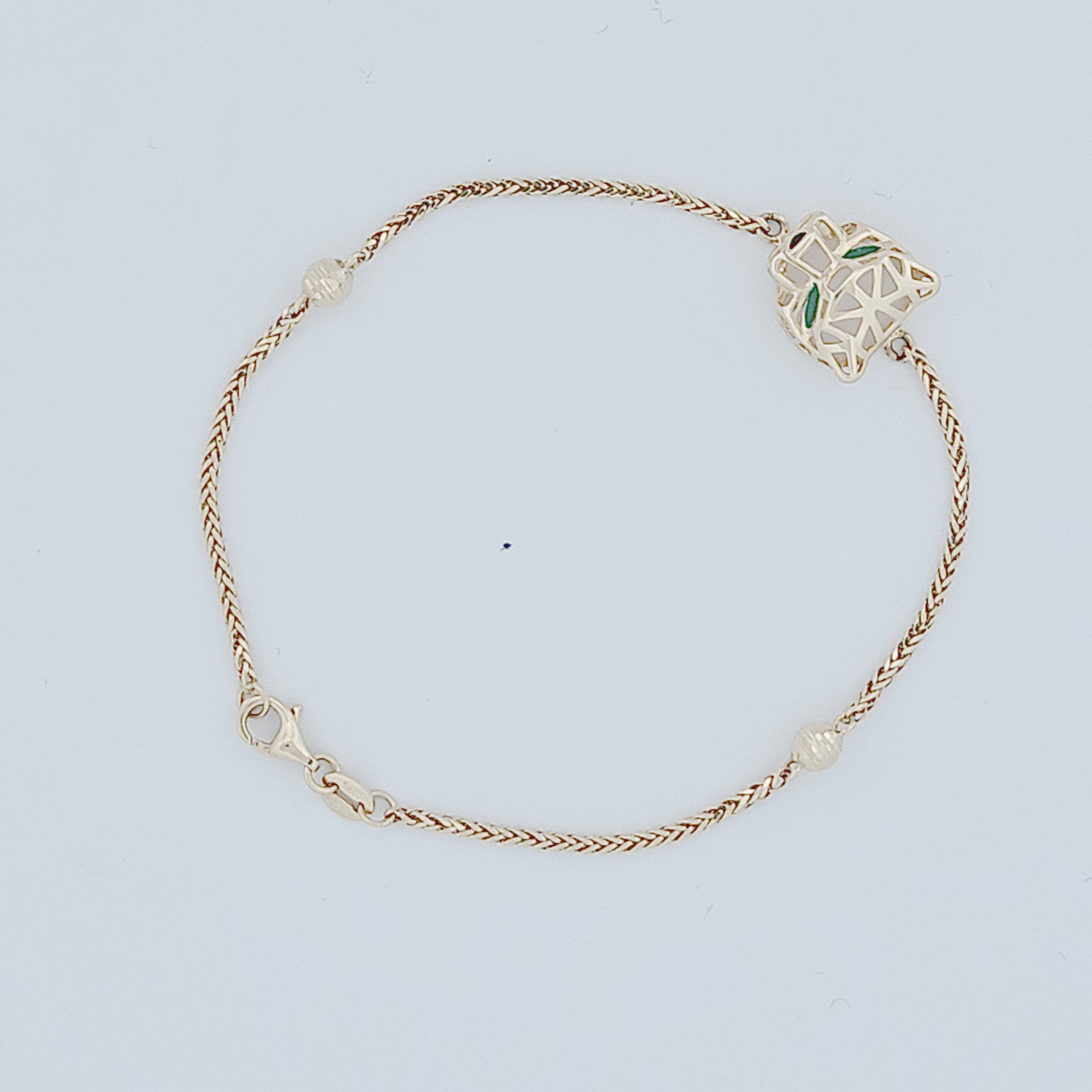 Unisex Fancy Italian Solid Bracelet, 14K Yellow Gold