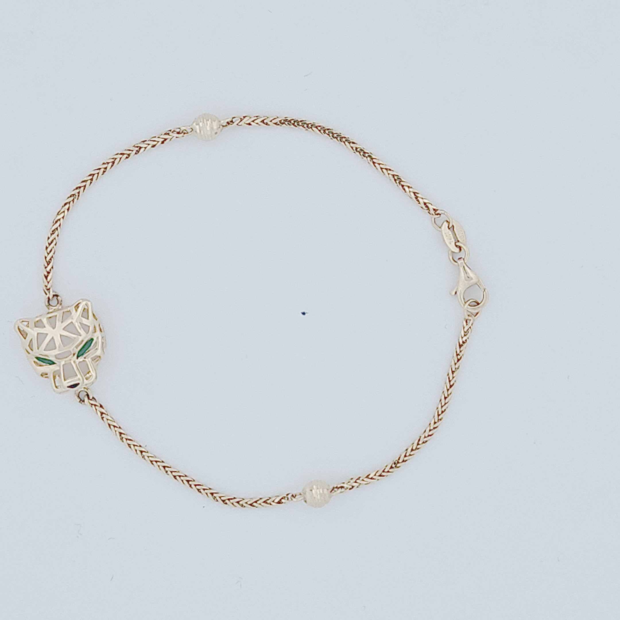Unisex Fancy Italian Solid Bracelet, 14K Yellow Gold