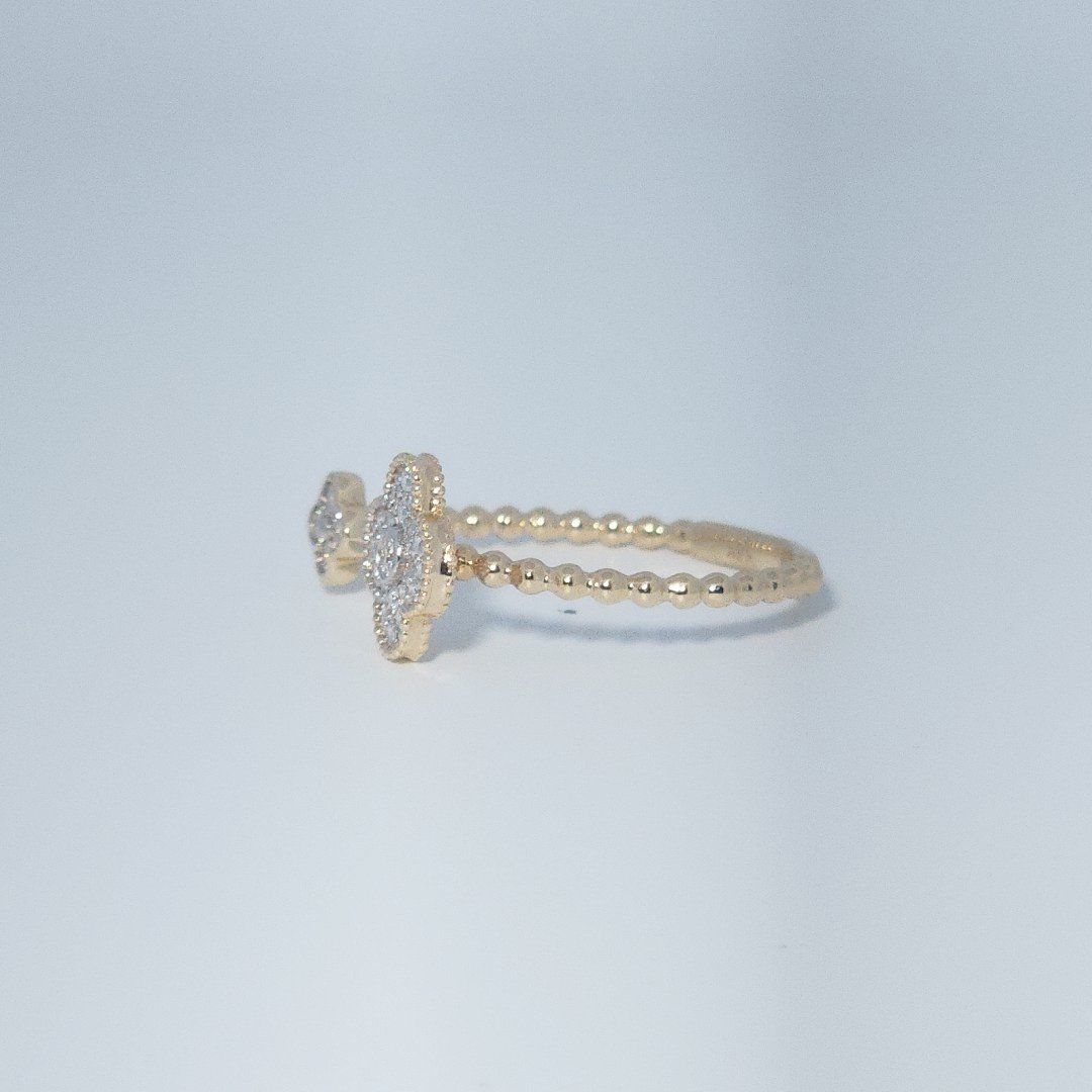 Clover Style, Fashion Ring, Natural Diamonds(1/5 CTW) GH/I1
