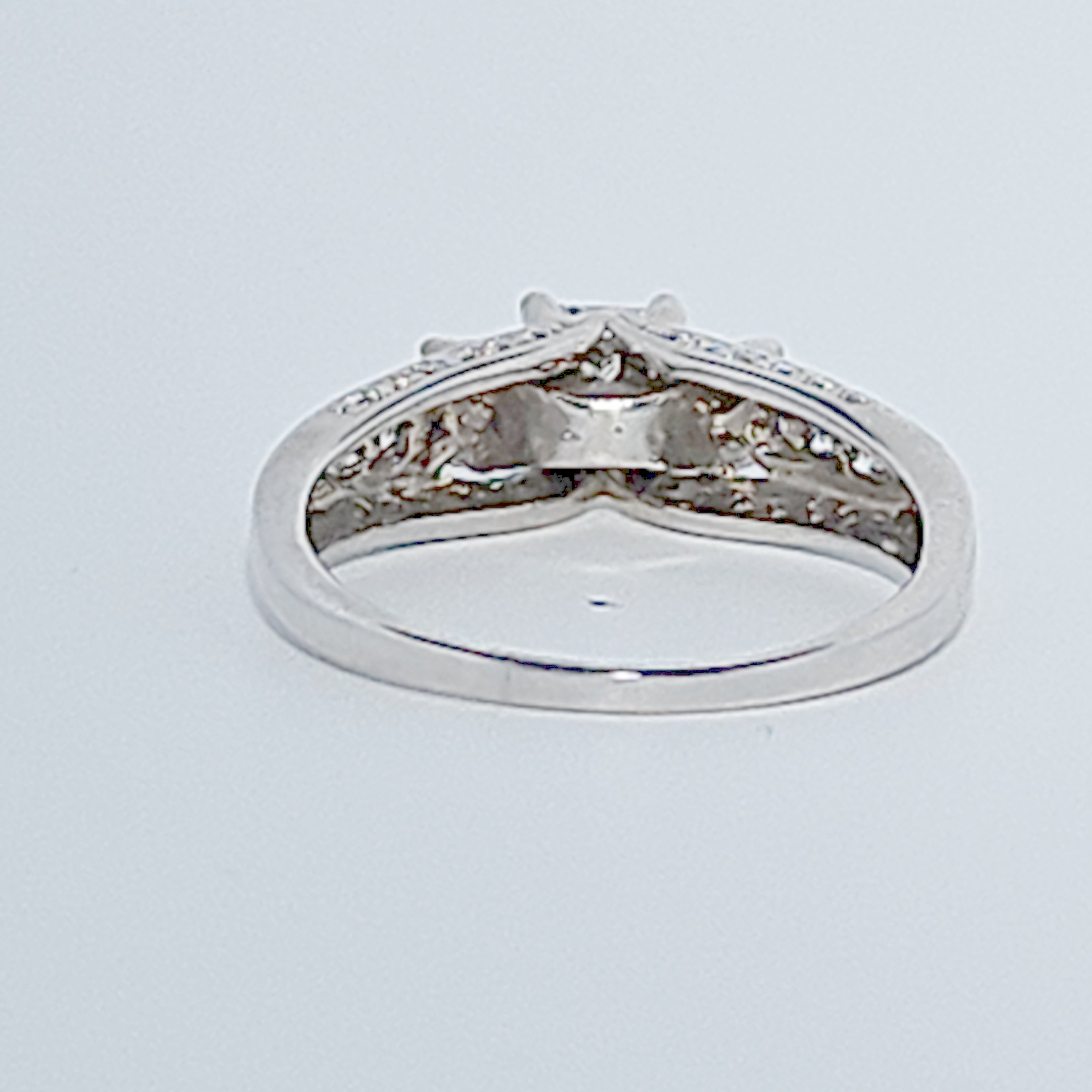 Princess cut Ring , Natural Diamonds (1.00CTW) G/I1, 14K White Gold, Size 7