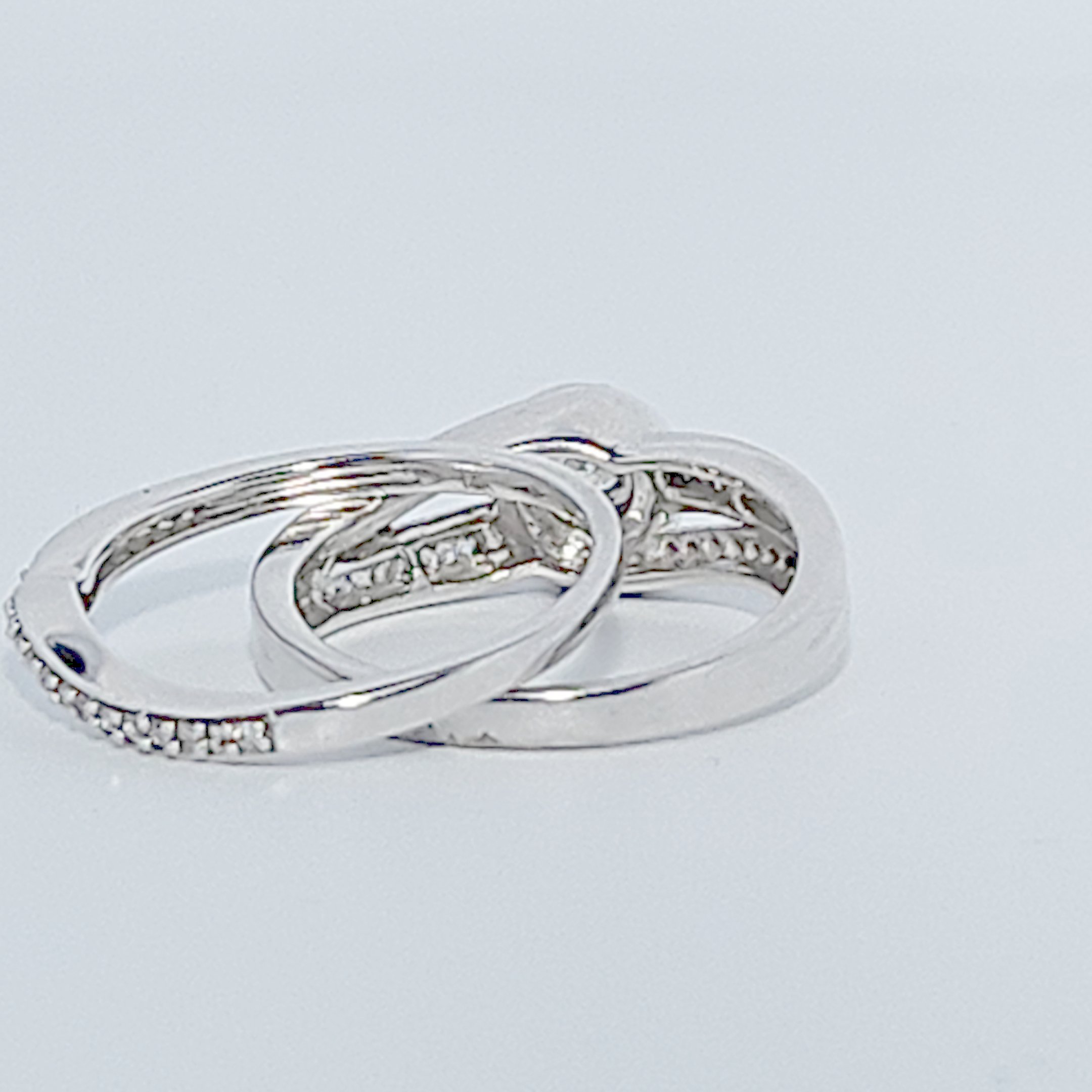 Ladies Wedding Ring with Band, Natural Diamonds (0.50CTW) G/I1, 14K White Gold, Size 7