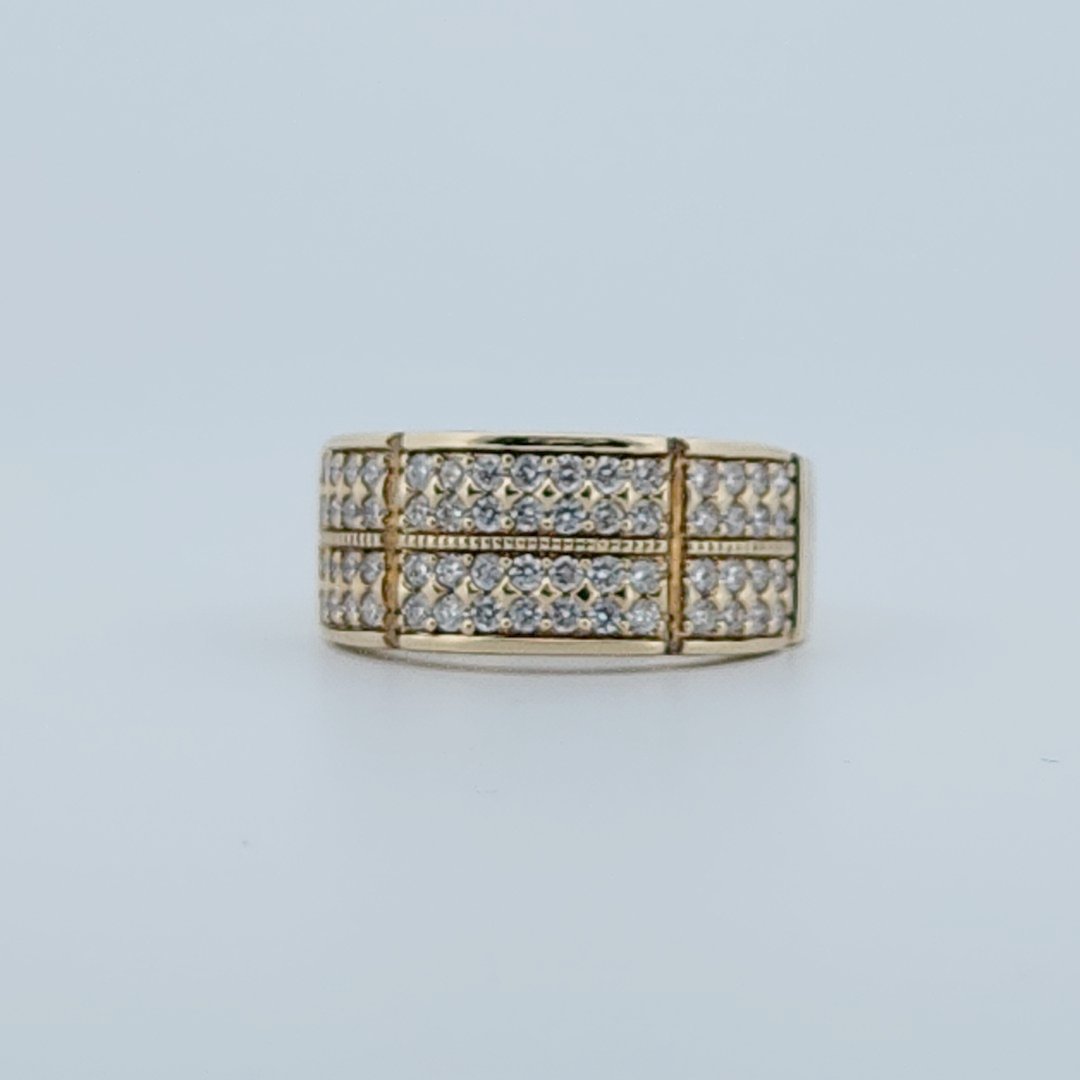 Gents Ring, Natural Diamonds (1.00CTW), 10K Yellow Gold