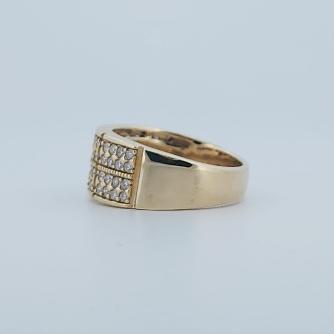 Gents Ring, Natural Diamonds (1.00CTW), 10K Yellow Gold