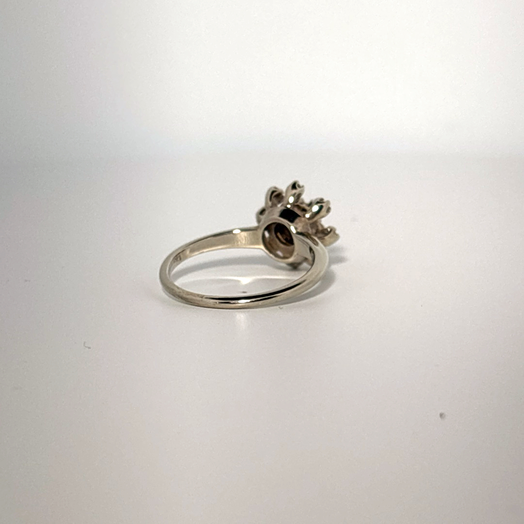 0.35CTW Natural Diamonds with Center 0.20CT,  14K White Gold
